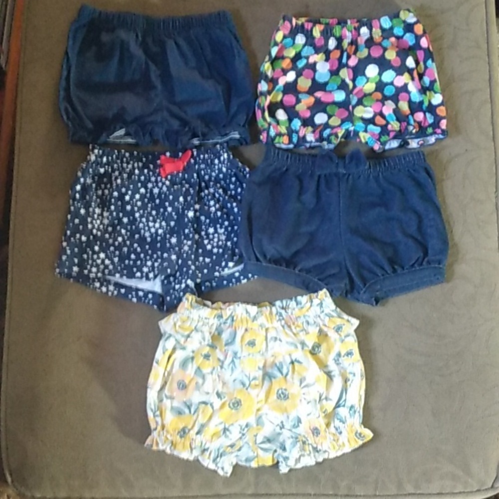 Baby Girls 6-9 Months Shorts Bundle of 5